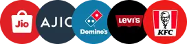 Brands - Jio, Ajio, Dominos, Levi's, KFC